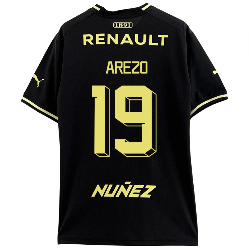 Bambino Maglia Matías Arezo #19 Nero Kit Gara Away 2023/24 Maglietta