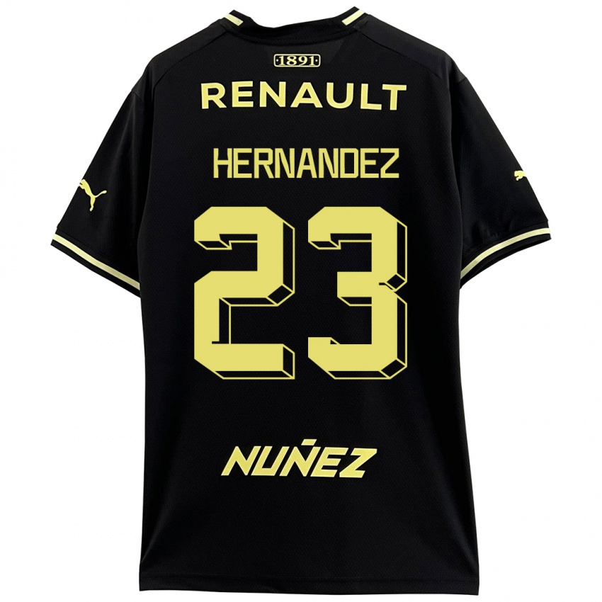 Bambino Maglia Abel Hernández #23 Nero Kit Gara Away 2023/24 Maglietta