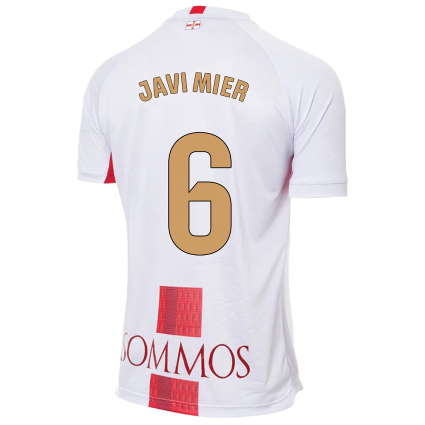 Bambino Maglia Javi Mier #6 Bianco Kit Gara Away 2023/24 Maglietta