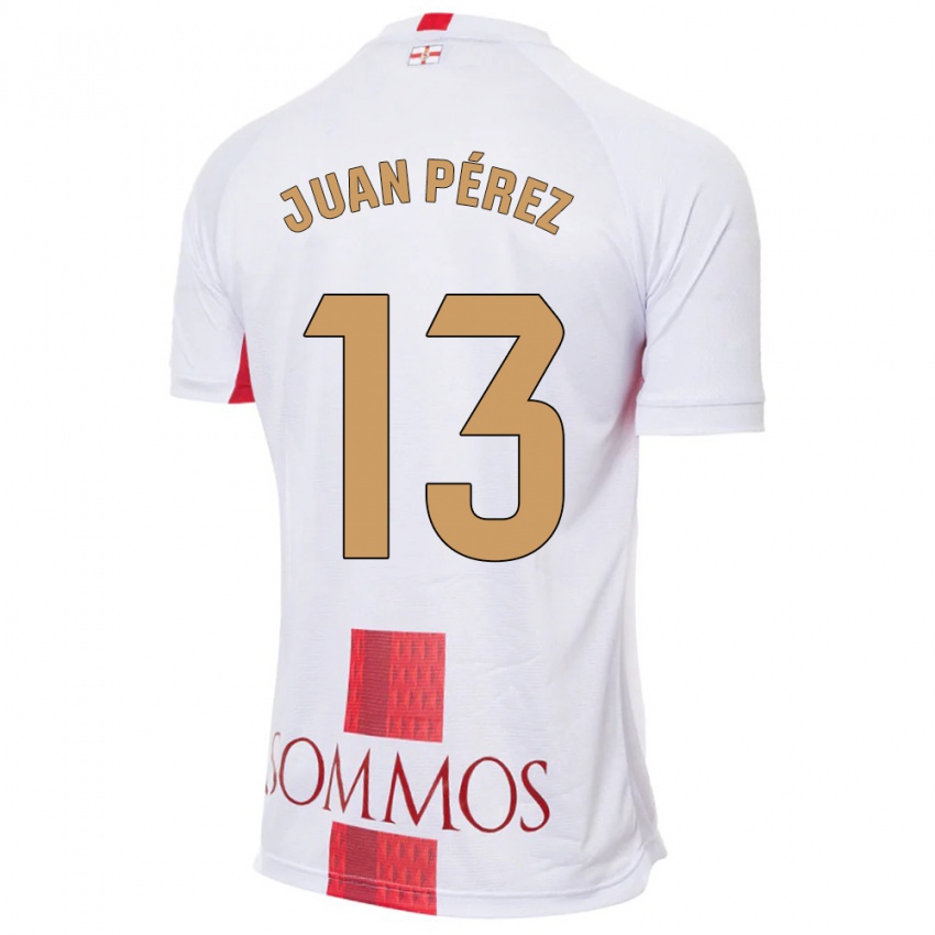 Bambino Maglia Juan Pérez #13 Bianco Kit Gara Away 2023/24 Maglietta