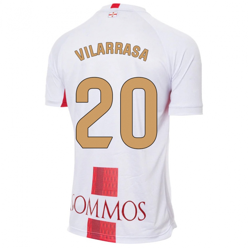 Bambino Maglia Ignasi Vilarrasa #20 Bianco Kit Gara Away 2023/24 Maglietta