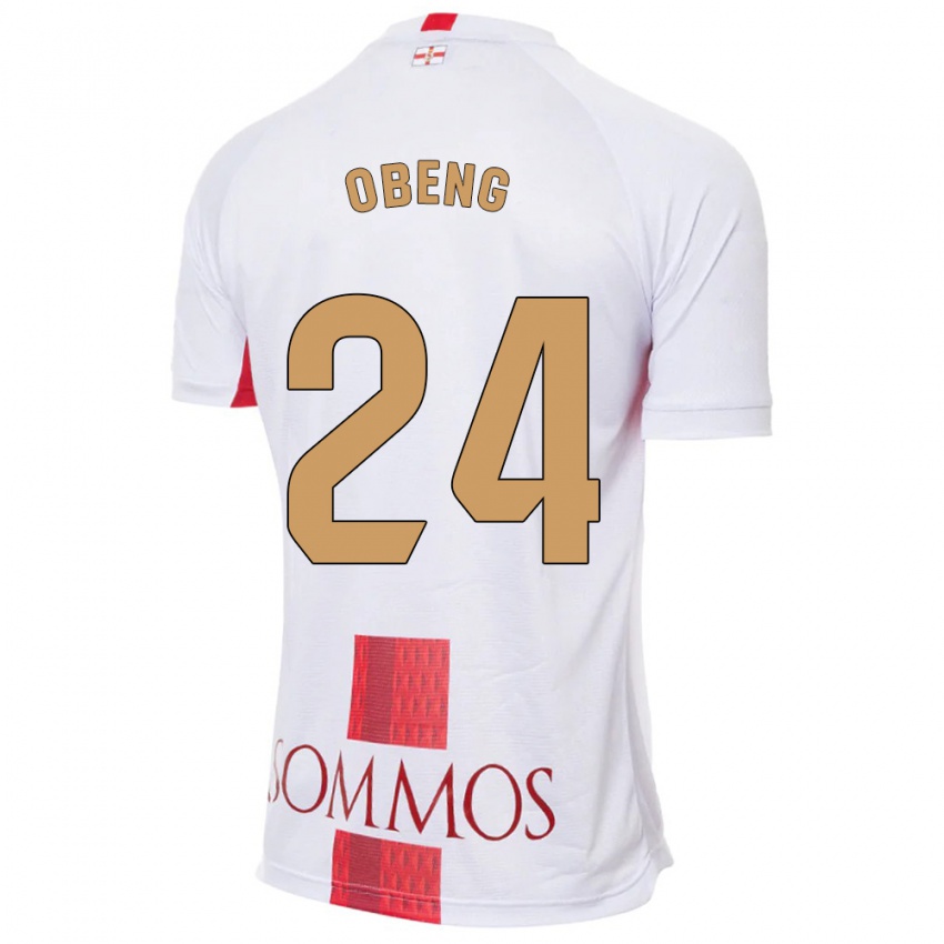 Bambino Maglia Samuel Obeng #24 Bianco Kit Gara Away 2023/24 Maglietta