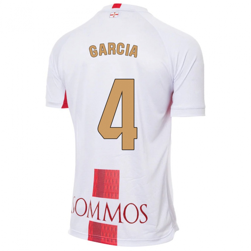 Bambino Maglia Nacho García #4 Bianco Kit Gara Away 2023/24 Maglietta