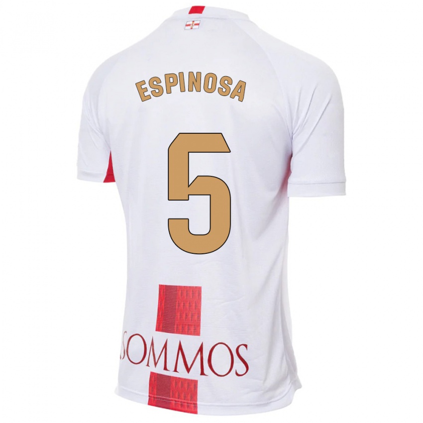 Bambino Maglia Diego Espinosa #5 Bianco Kit Gara Away 2023/24 Maglietta