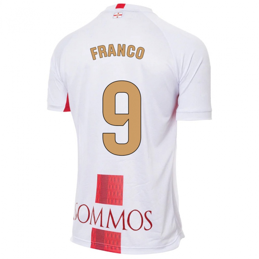 Bambino Maglia Santi Franco #9 Bianco Kit Gara Away 2023/24 Maglietta