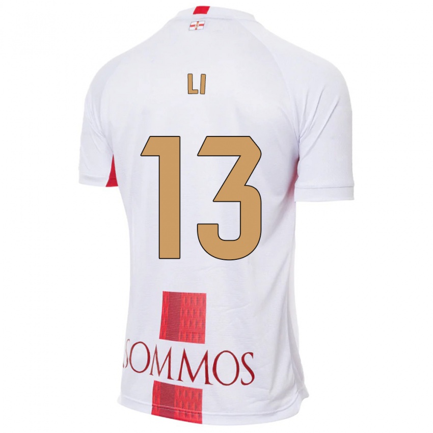 Bambino Maglia Changyi Li #13 Bianco Kit Gara Away 2023/24 Maglietta