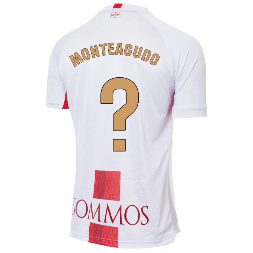 Bambino Maglia Miguel Monteagudo #0 Bianco Kit Gara Away 2023/24 Maglietta