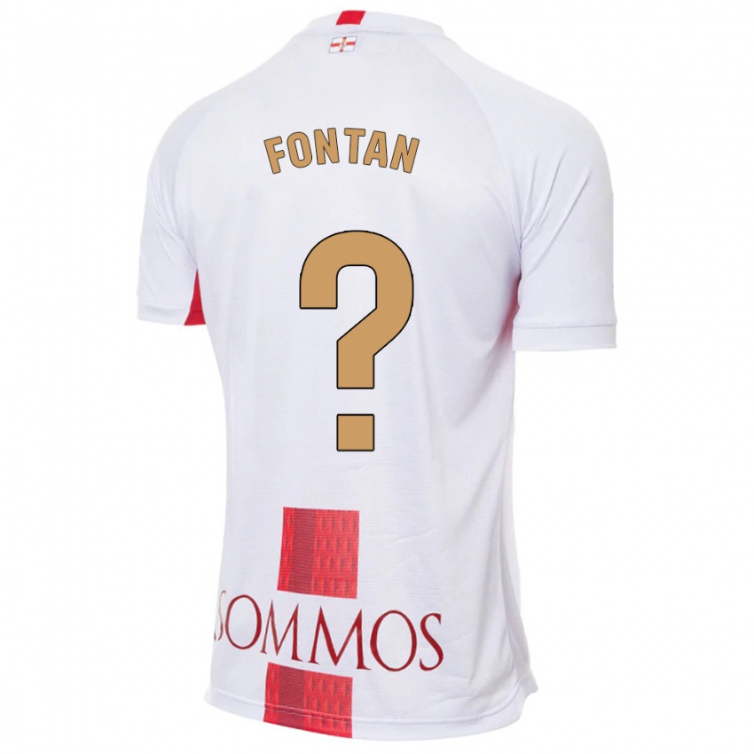 Bambino Maglia Nico Fontán #0 Bianco Kit Gara Away 2023/24 Maglietta