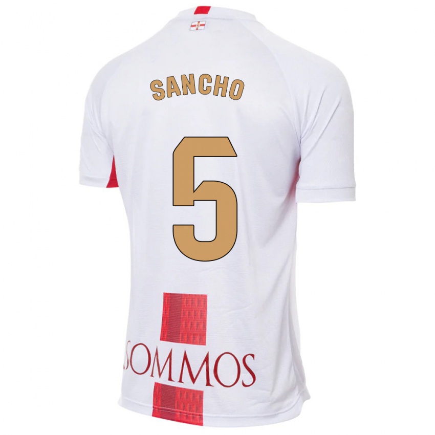 Bambino Maglia Esther Sancho #5 Bianco Kit Gara Away 2023/24 Maglietta