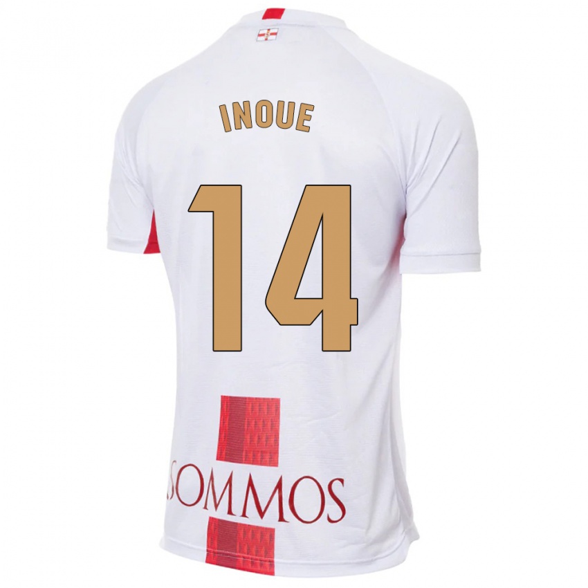 Bambino Maglia Moe Inoue #14 Bianco Kit Gara Away 2023/24 Maglietta