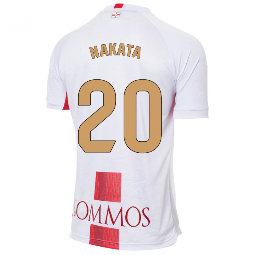 Bambino Maglia Yuki Nakata #20 Bianco Kit Gara Away 2023/24 Maglietta