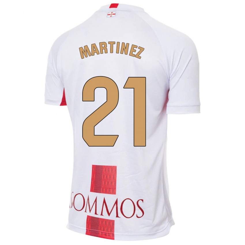 Bambino Maglia Alejandra Martínez #21 Bianco Kit Gara Away 2023/24 Maglietta