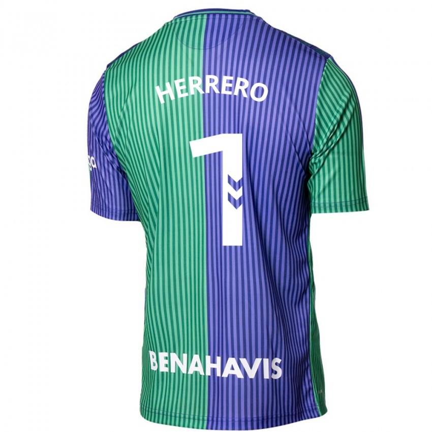 Bambino Maglia Alfonso Herrero #1 Verde Blu Kit Gara Away 2023/24 Maglietta