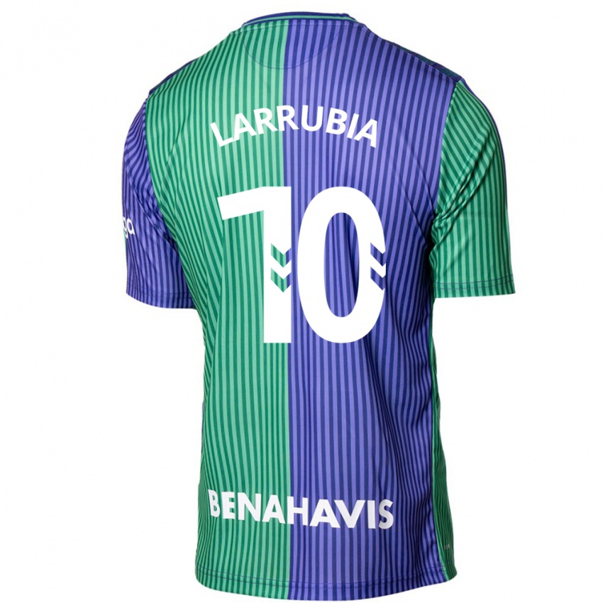 Bambino Maglia David Larrubia #10 Verde Blu Kit Gara Away 2023/24 Maglietta