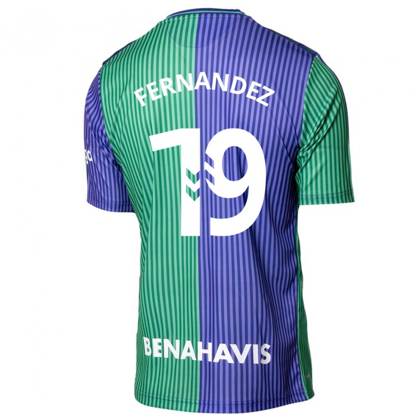 Bambino Maglia Roberto Fernández #19 Verde Blu Kit Gara Away 2023/24 Maglietta