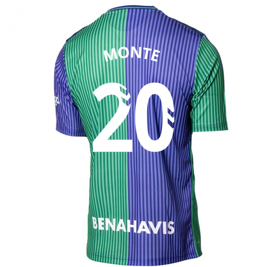 Bambino Maglia Nélson Monte #20 Verde Blu Kit Gara Away 2023/24 Maglietta