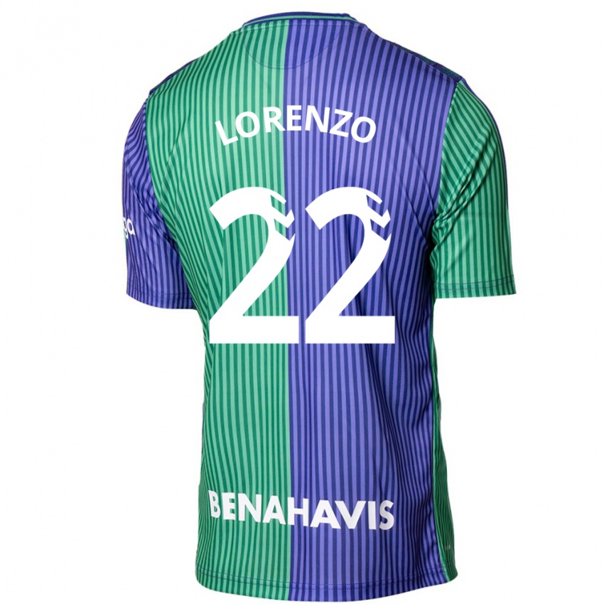 Bambino Maglia Dani Lorenzo #22 Verde Blu Kit Gara Away 2023/24 Maglietta