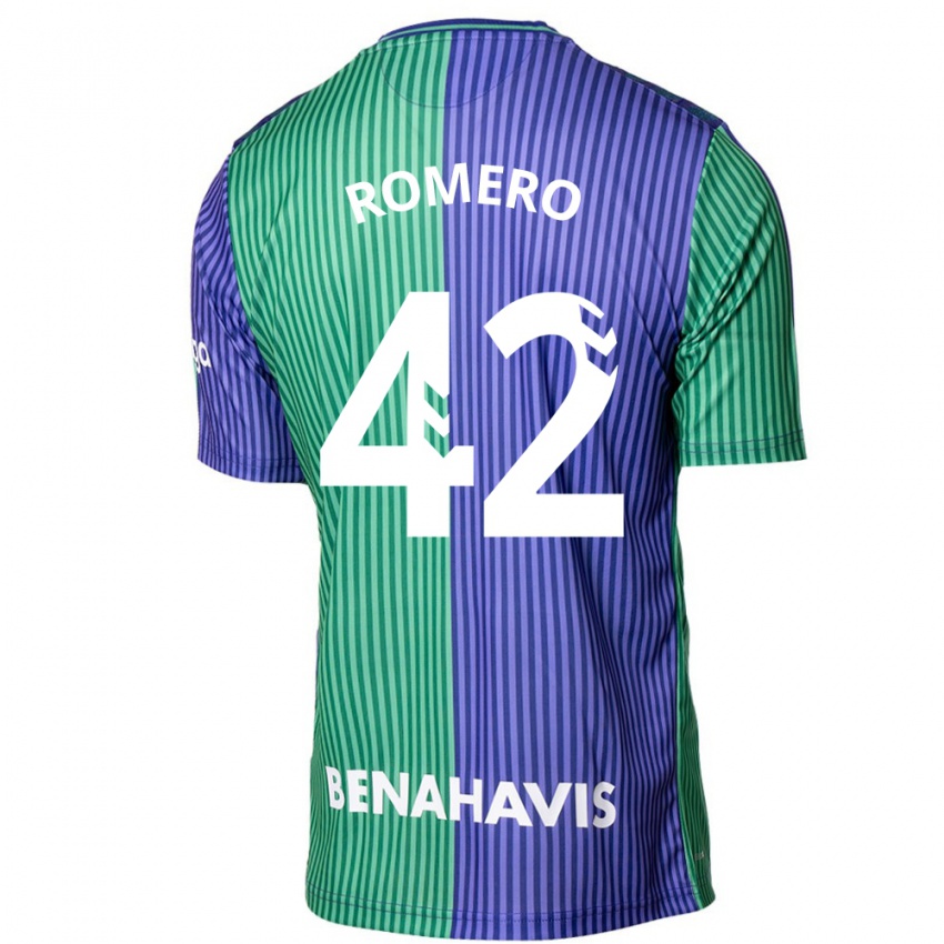 Bambino Maglia Andrea Romero #42 Verde Blu Kit Gara Away 2023/24 Maglietta