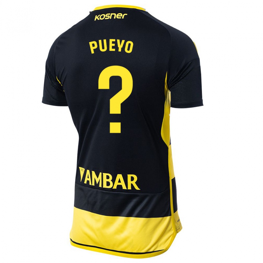 Bambino Maglia Alejandro Monserrate Pueyo #0 Nero Giallo Kit Gara Away 2023/24 Maglietta