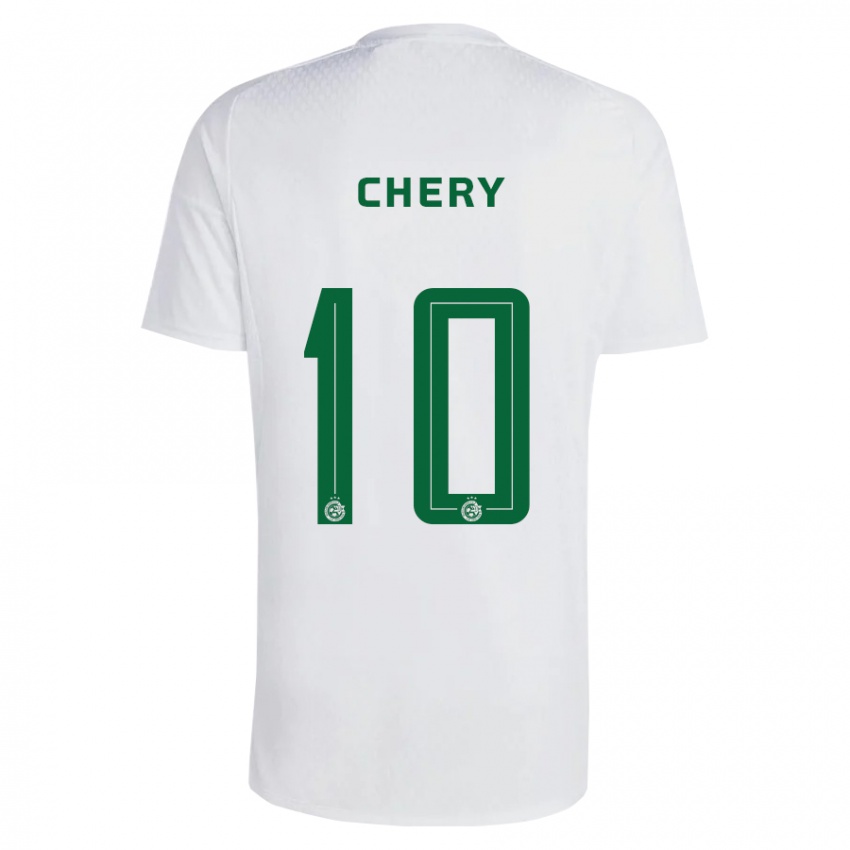 Bambino Maglia Tjaronn Chery #10 Verde Blu Kit Gara Away 2023/24 Maglietta