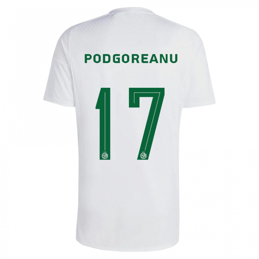 Bambino Maglia Suf Podgoreanu #17 Verde Blu Kit Gara Away 2023/24 Maglietta