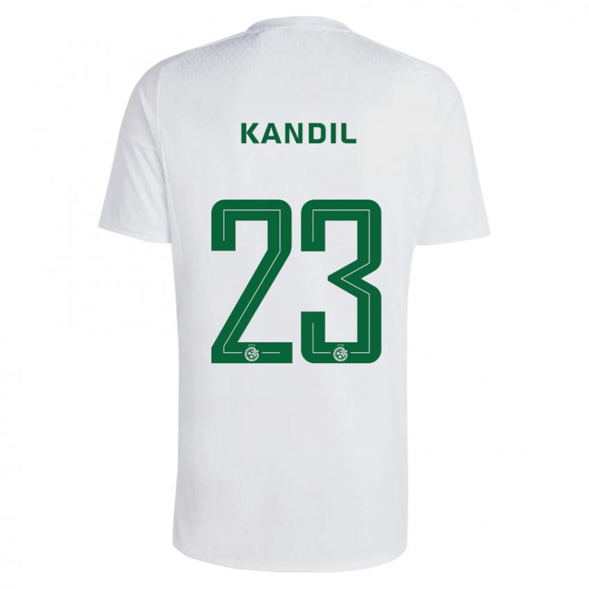 Bambino Maglia Maor Kandil #23 Verde Blu Kit Gara Away 2023/24 Maglietta