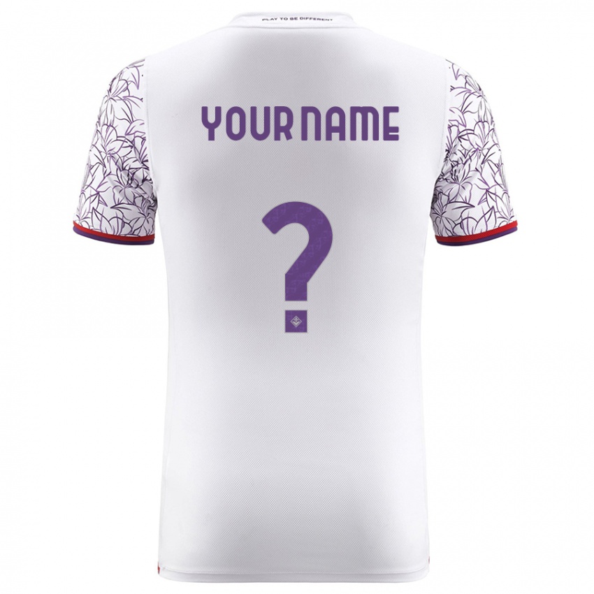 Bambino Maglia Il Tuo Nome #0 Bianco Kit Gara Away 2023/24 Maglietta