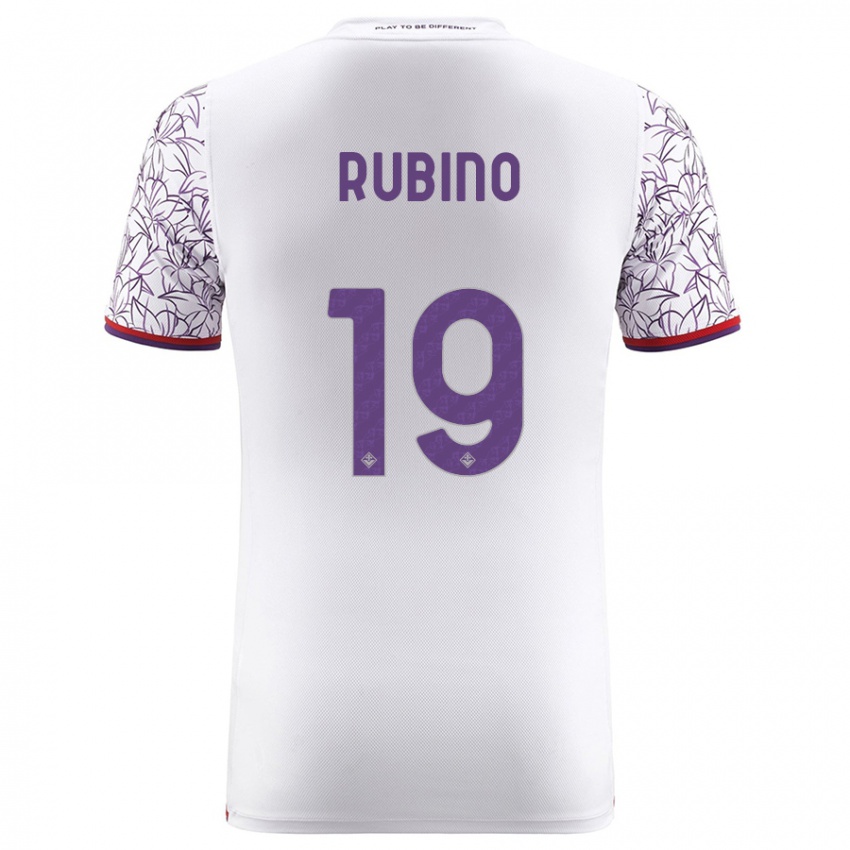 Bambino Maglia Tommaso Rubino #19 Bianco Kit Gara Away 2023/24 Maglietta