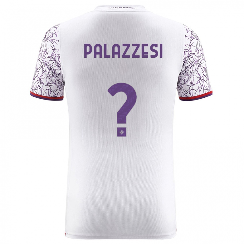 Bambino Maglia Yuri Palazzesi #0 Bianco Kit Gara Away 2023/24 Maglietta