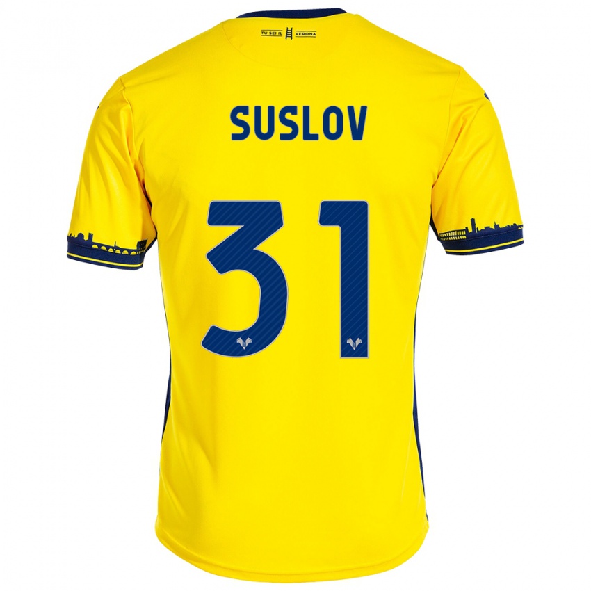 Bambino Maglia Tomas Suslov #31 Giallo Kit Gara Away 2023/24 Maglietta