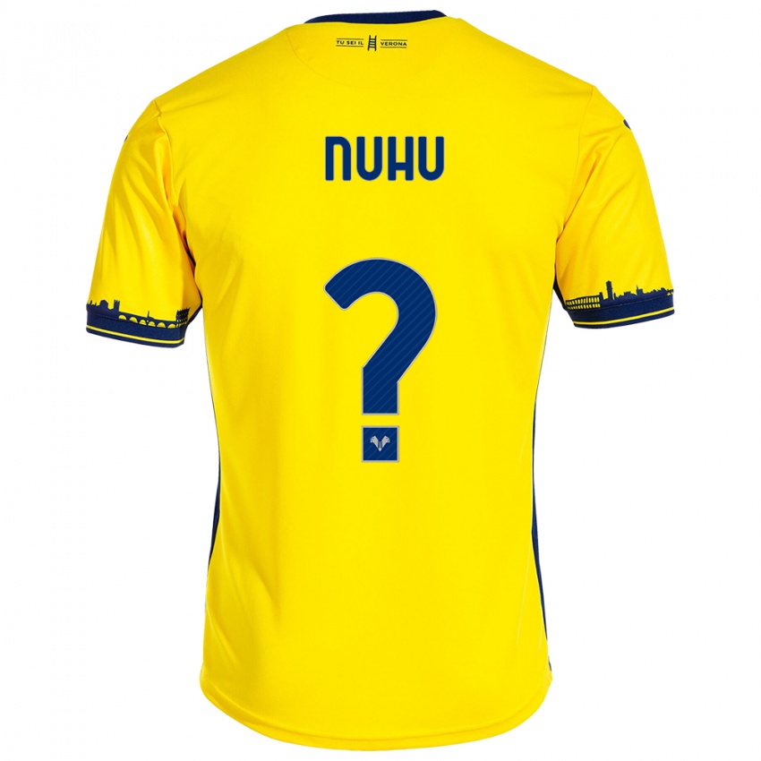 Bambino Maglia Obed Nuhu #0 Giallo Kit Gara Away 2023/24 Maglietta