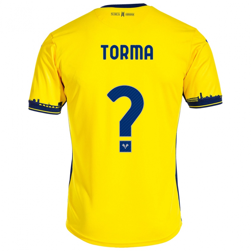 Bambino Maglia Salvatore Torma #0 Giallo Kit Gara Away 2023/24 Maglietta