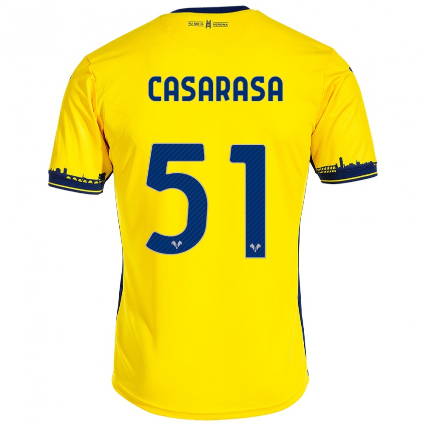 Bambino Maglia Asia Casarasa #51 Giallo Kit Gara Away 2023/24 Maglietta