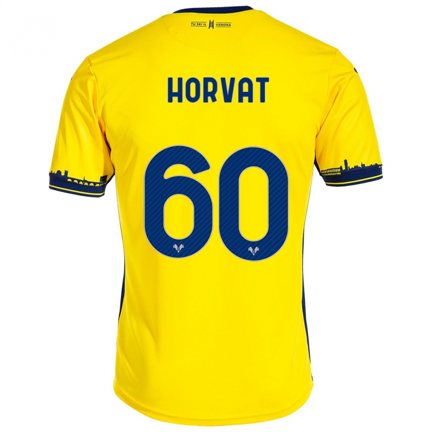 Bambino Maglia Mihaela Horvat #60 Giallo Kit Gara Away 2023/24 Maglietta