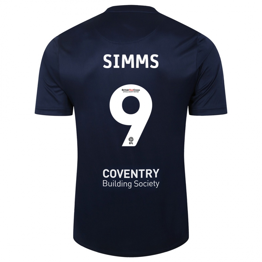 Bambino Maglia Ellis Simms #9 Marina Rossa Kit Gara Away 2023/24 Maglietta