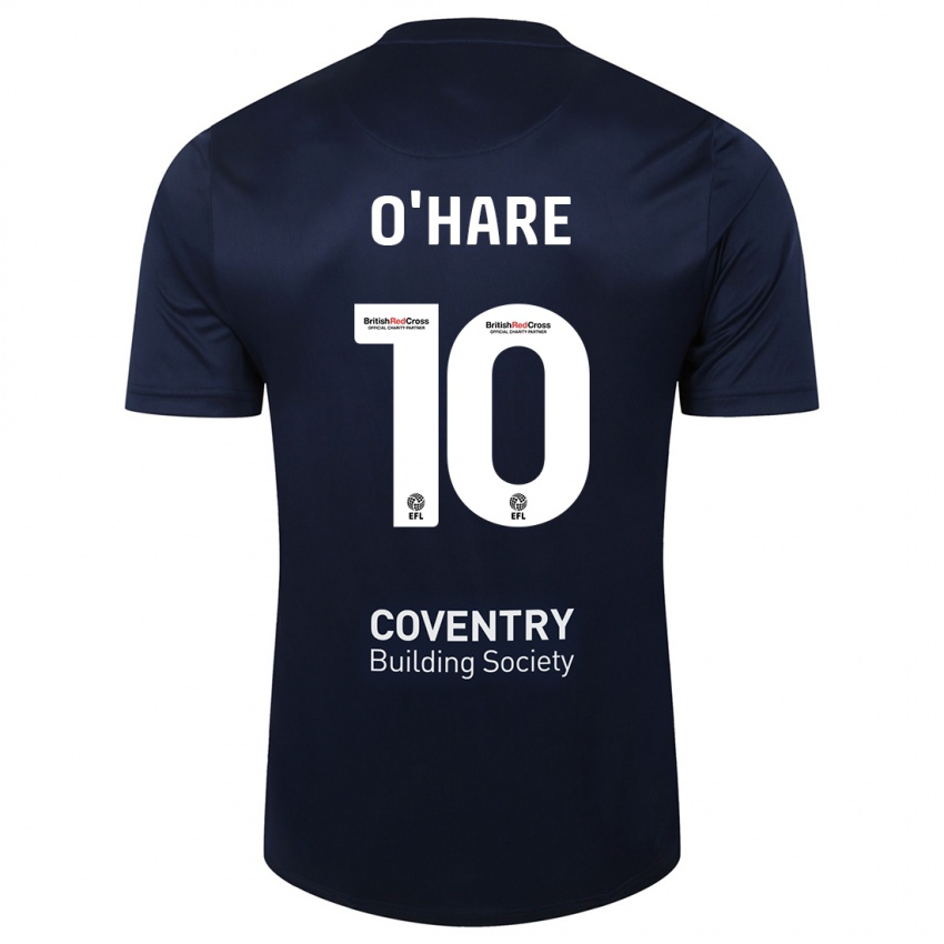 Bambino Maglia Callum O'hare #10 Marina Rossa Kit Gara Away 2023/24 Maglietta