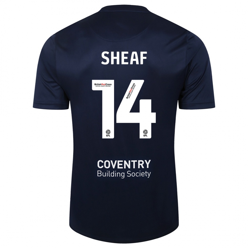 Bambino Maglia Ben Sheaf #14 Marina Rossa Kit Gara Away 2023/24 Maglietta