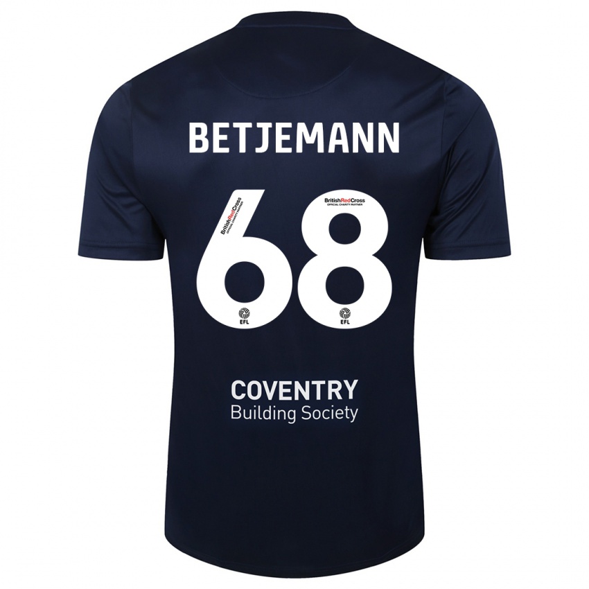 Bambino Maglia Elliot Betjemann #68 Marina Rossa Kit Gara Away 2023/24 Maglietta