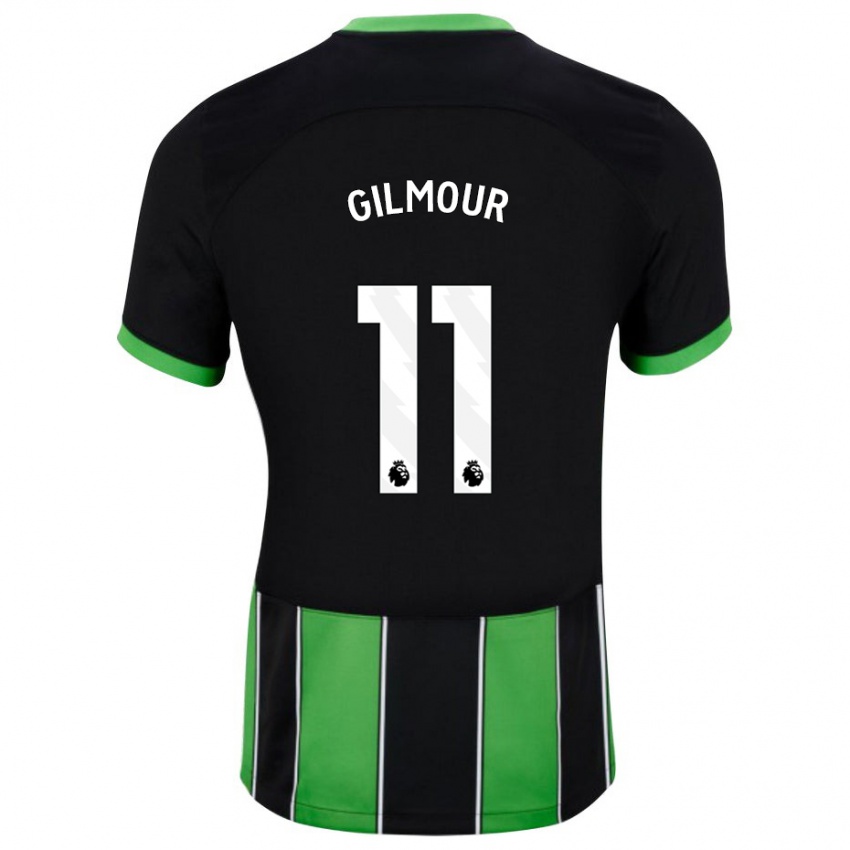 Bambino Maglia Billy Gilmour #11 Nero Verde Kit Gara Away 2023/24 Maglietta