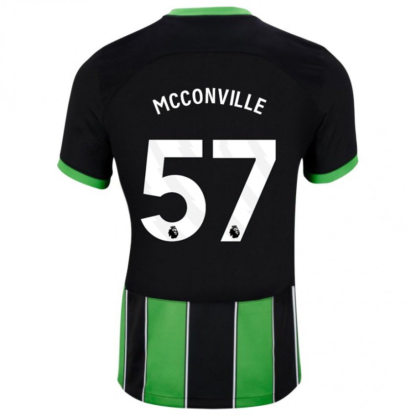 Bambino Maglia Ruairi Mcconville #57 Nero Verde Kit Gara Away 2023/24 Maglietta