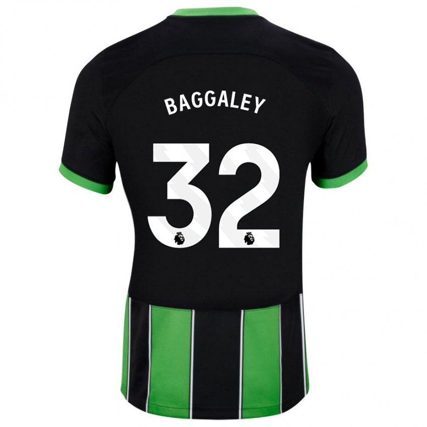 Bambino Maglia Sophie Baggaley #32 Nero Verde Kit Gara Away 2023/24 Maglietta