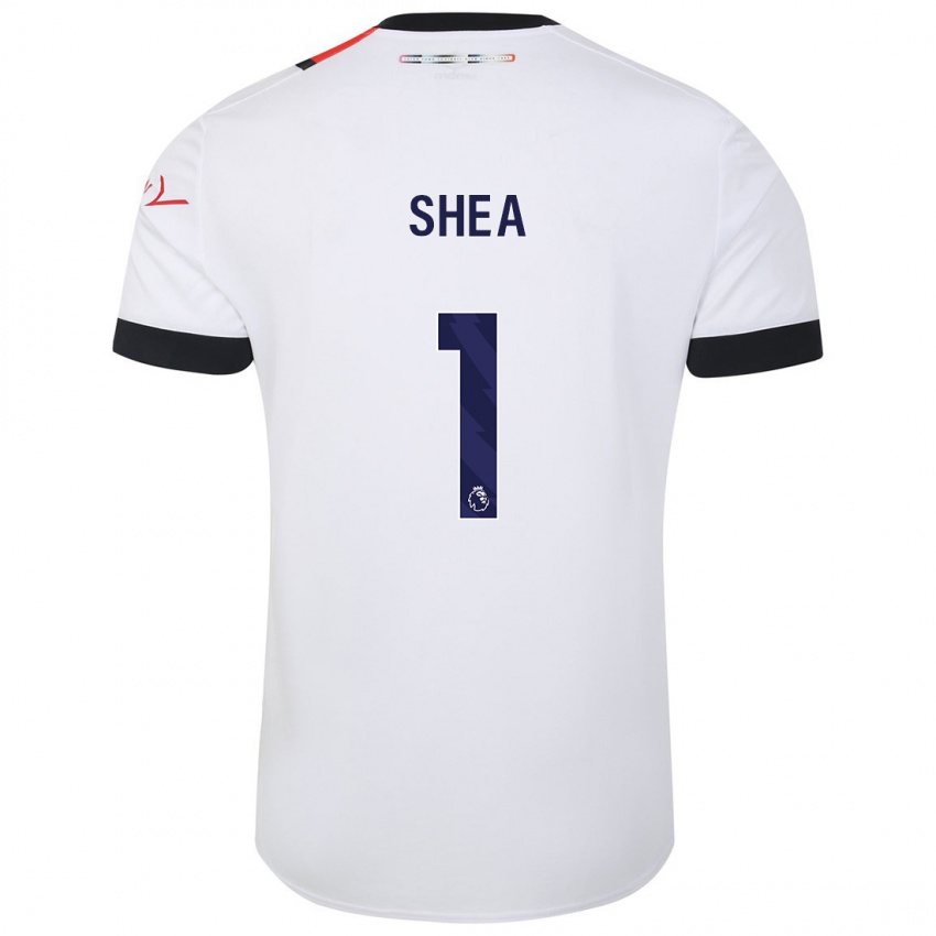 Bambino Maglia James Shea #1 Bianco Kit Gara Away 2023/24 Maglietta