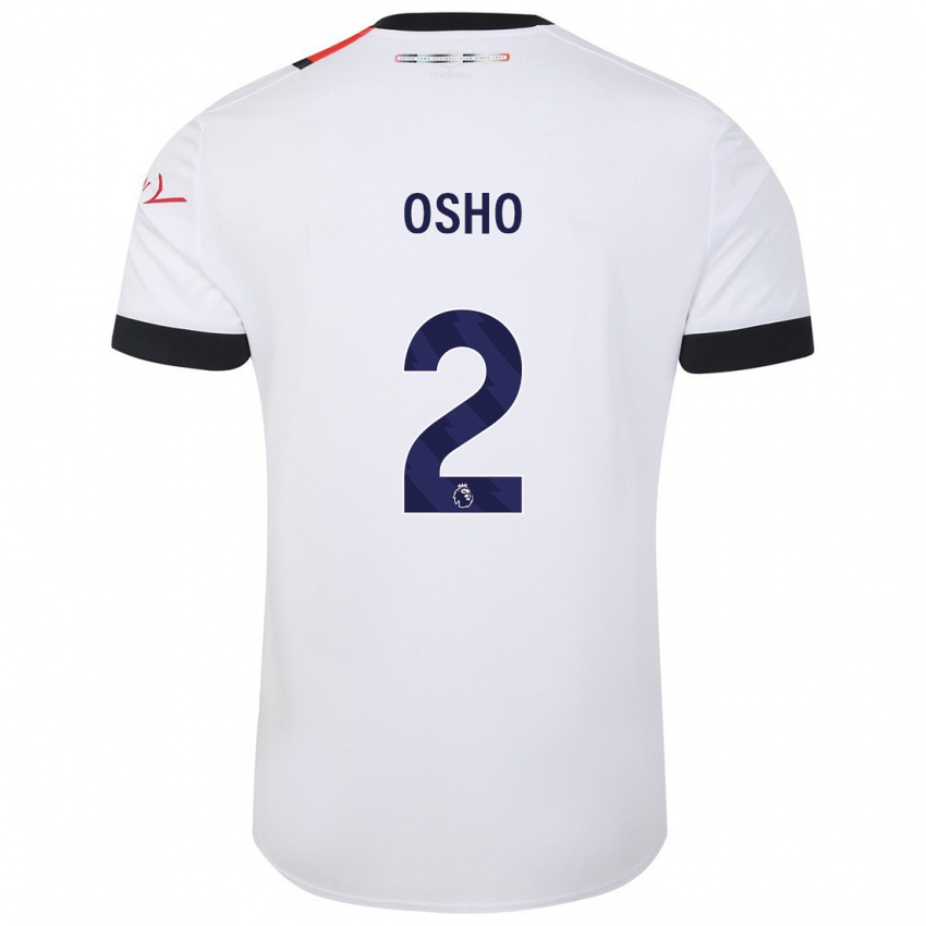 Bambino Maglia Gabriel Osho #2 Bianco Kit Gara Away 2023/24 Maglietta