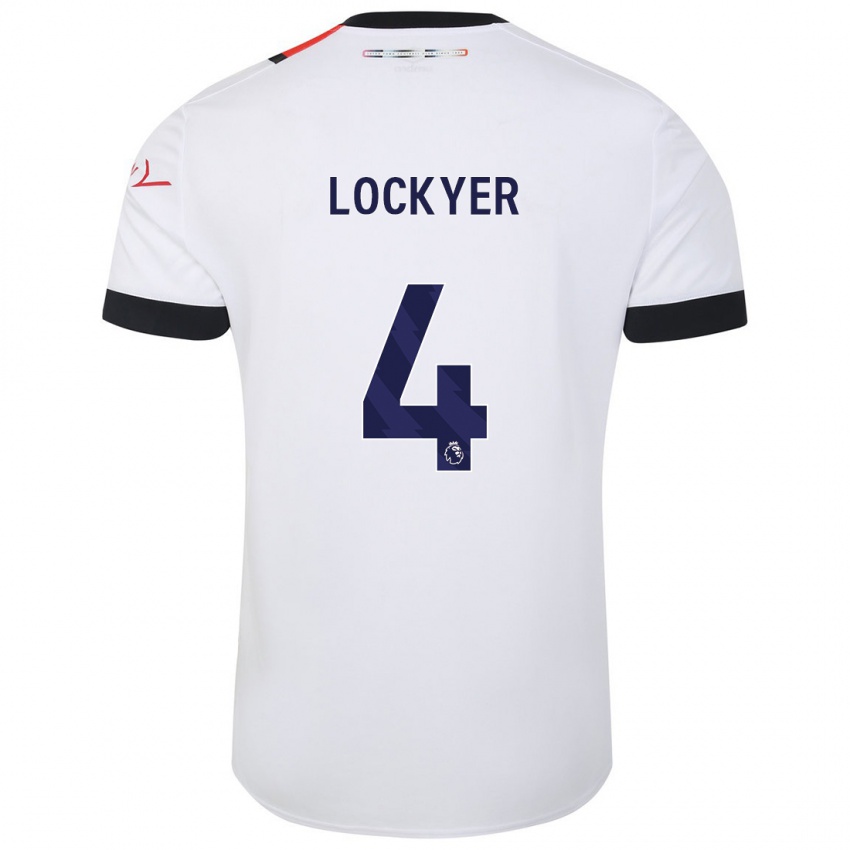 Bambino Maglia Tom Lockyer #4 Bianco Kit Gara Away 2023/24 Maglietta