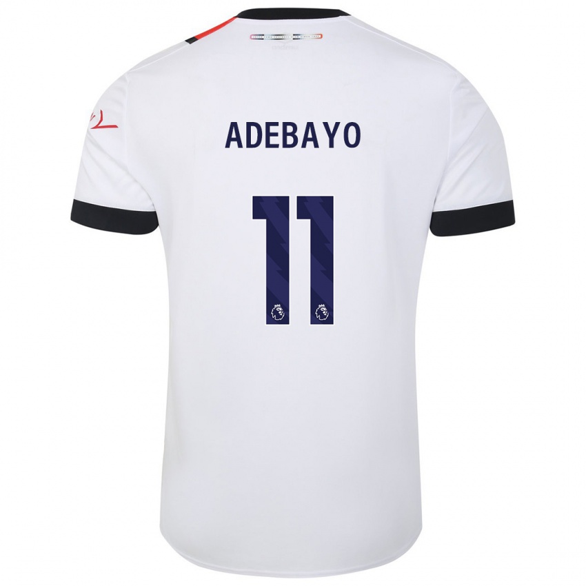 Bambino Maglia Elijah Adebayo #11 Bianco Kit Gara Away 2023/24 Maglietta