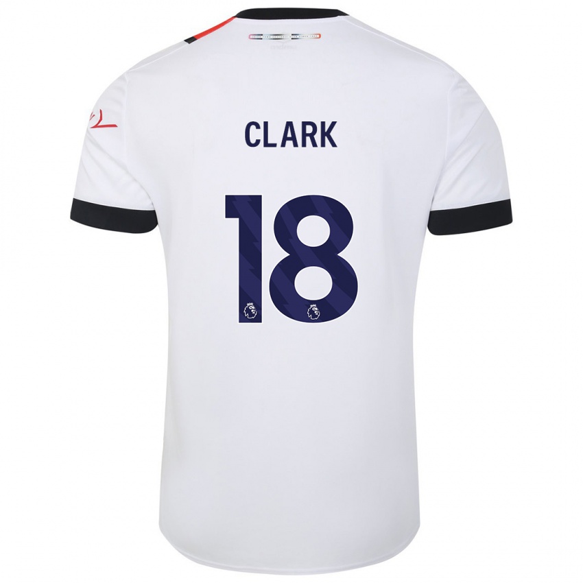 Bambino Maglia Jordan Clark #18 Bianco Kit Gara Away 2023/24 Maglietta