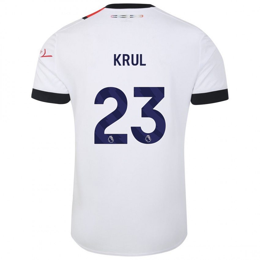 Bambino Maglia Tim Krul #23 Bianco Kit Gara Away 2023/24 Maglietta