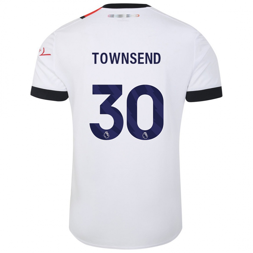 Bambino Maglia Andros Townsend #30 Bianco Kit Gara Away 2023/24 Maglietta