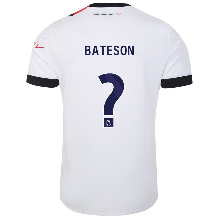 Bambino Maglia Jack Bateson #0 Bianco Kit Gara Away 2023/24 Maglietta