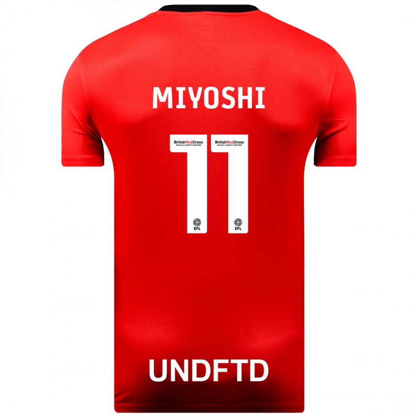 Bambino Maglia Koji Miyoshi #11 Rosso Kit Gara Away 2023/24 Maglietta